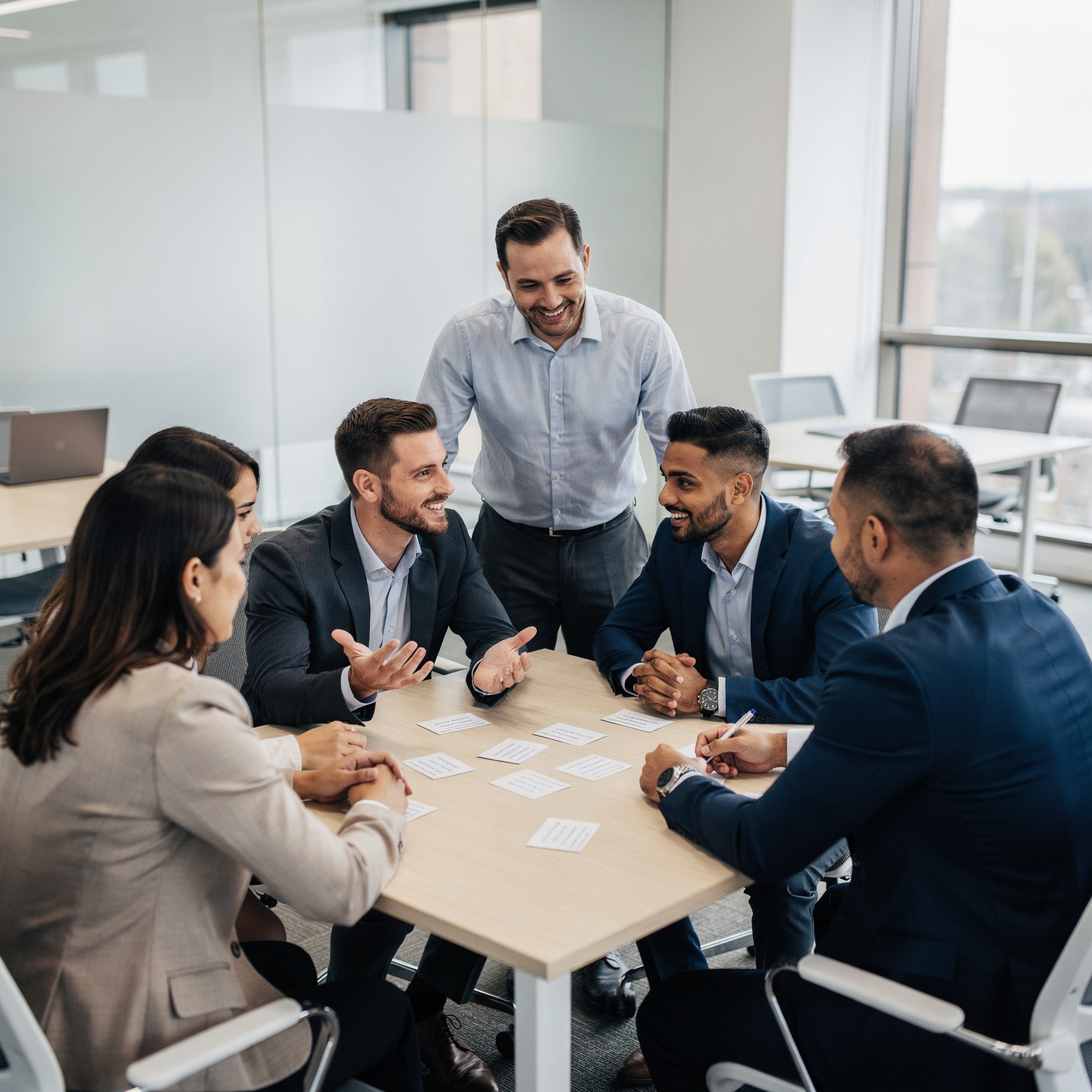 flux pro 2.0 hyper realistic corporate english class where a small multicultural group works 0
