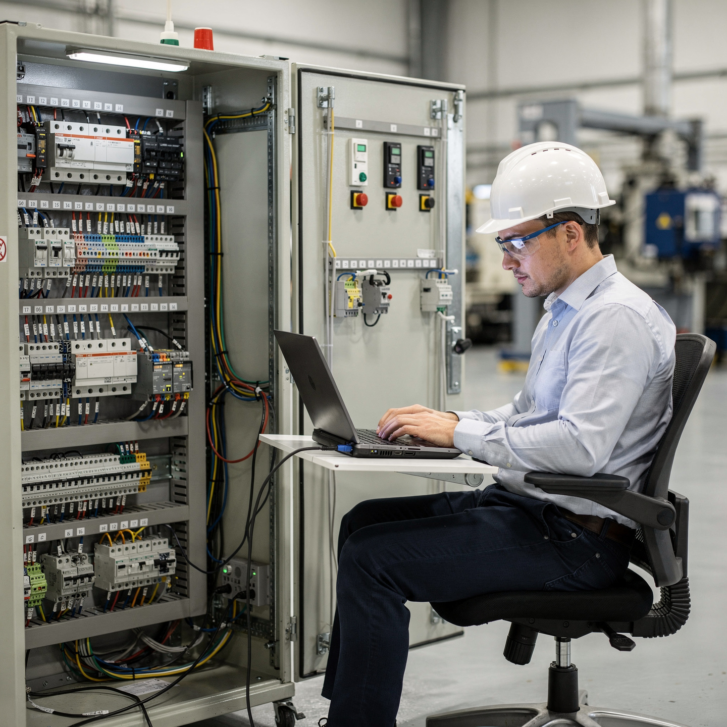 flux pro 2.0 professional industrial automation engineer programming a plc using a laptop con 0