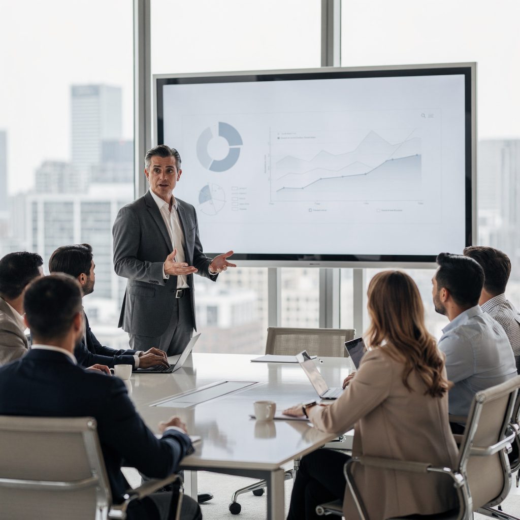 flux pro 2.0 ultra realistic corporate training session in a bright modern office professiona 0