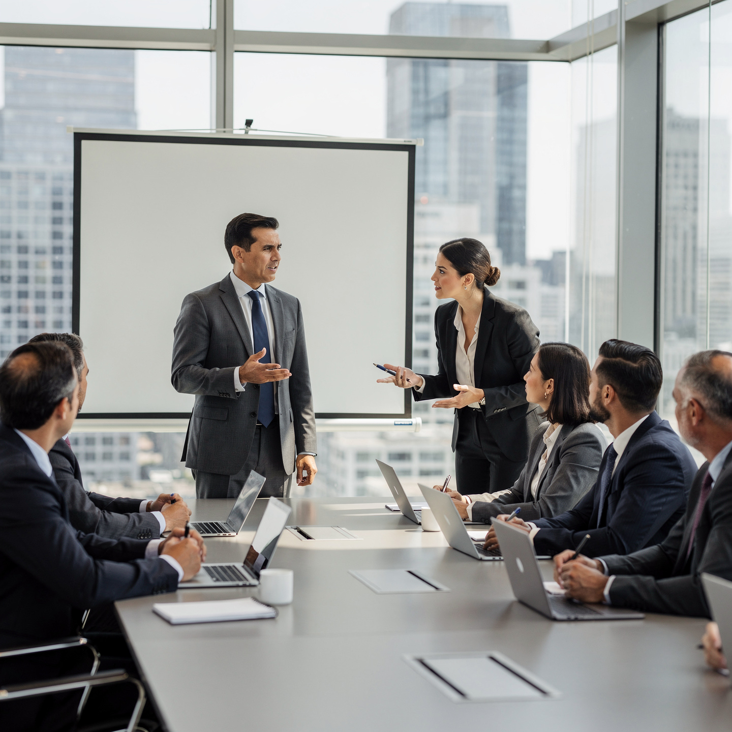 flux pro 2.0 ultra realistic executive english training session. a confident professional del 0